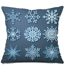 Set Of Paper Snowflakes Pillows 58418367
