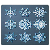 Set Of Paper Snowflakes Rugs 58418367
