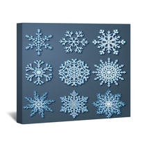 Set Of Paper Snowflakes Wall Art 58418367