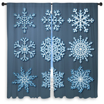 Set Of Paper Snowflakes Window Curtains 58418367