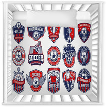 Set Of Soccer Emblems Nursery Decor 201823500