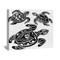 Set Of Tattoo Turtles Wall Art 53622724