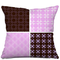 Set Of The 4 Seamless Patterns Pillows 40433625
