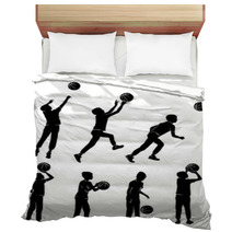 Set Silhouettes Boy Playing Basketball Bedding 229631102