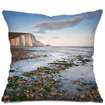 Seven Sisters Cliffs South Downs England Landscape Pillows 42454338