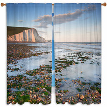 Seven Sisters Cliffs South Downs England Landscape Window Curtains 42454338