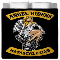 Sexy Angel And Motorcycle Engine Bedding 175011422