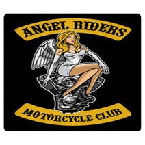 Sexy Angel And Motorcycle Engine Rugs 175011422