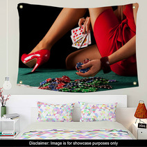 Sexy Gambling Woman Wall Art 63753229