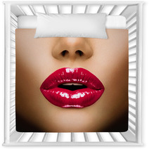 Sexy Lips. Beautiful Make-up Closeup. Kiss Nursery Decor 59443735