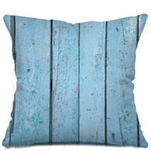 Shabby Blue Wood Background Pillows 53766249
