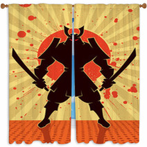Shadow Samurai Window Curtains 56462403