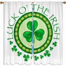 Shamrock Irish Luck Window Curtains 2463809