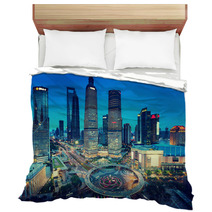 Shanghai Night View From The Oriental Pearl Tower Bedding 67949640