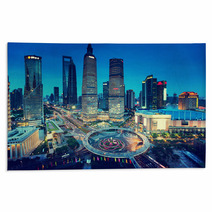 Shanghai Night View From The Oriental Pearl Tower Rugs 67949640