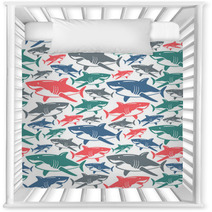 Shark Seamless Pattern Nursery Decor 115490282