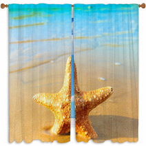 Shell Fish Sea Window Curtains 72060654
