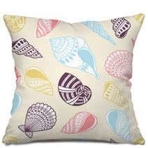 Shells Seamless Pattern Pillows 63798346
