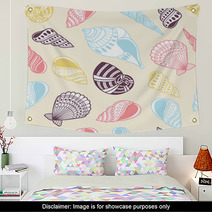Shells Seamless Pattern Wall Art 63798346