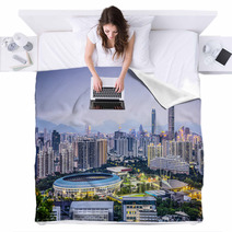 Shenzhen China Cityscape Blankets 65990960