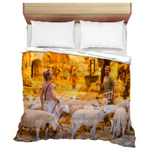 Shepherds With A Herd Of Sheep Bedding 55725541