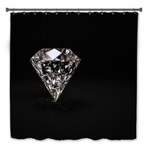 Shiny Diamond On Black Background Bath Decor 60267716