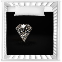 Shiny Diamond On Black Background Nursery Decor 60267716