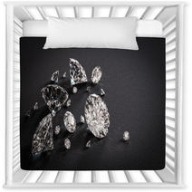 Shiny Diamonds On Black Background Nursery Decor 58375967