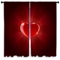 Shiny Heart Window Curtains 60511999