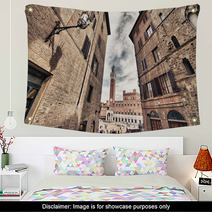 Siena, Italy. Beautiful View Of Famous Medieval Architecture Wall Art 61151538