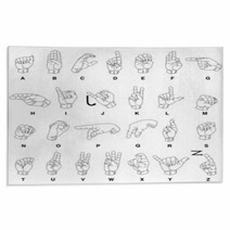 Sign Language Hands Rugs 31761523