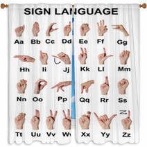 Sign Language Window Curtains 2036141