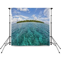 Siladen Turquoise Tropical Paradise Island Backdrops 63808171
