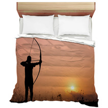 Silhouette Archery Shoots A Bow Bedding 63095588