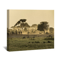 Silhouette Di Giraffe Wall Art 64472028