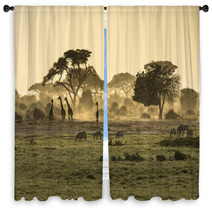Silhouette Di Giraffe Window Curtains 64472028