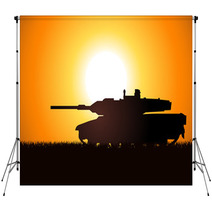 Silhouette Illustration Of A Heavy Artillery Backdrops 43749396