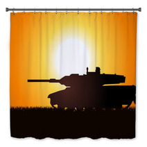 Silhouette Illustration Of A Heavy Artillery Bath Decor 43749396