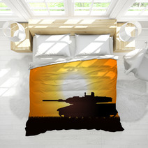 Silhouette Illustration Of A Heavy Artillery Bedding 43749396