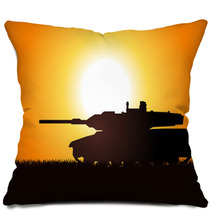 Silhouette Illustration Of A Heavy Artillery Pillows 43749396