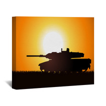 Silhouette Illustration Of A Heavy Artillery Wall Art 43749396