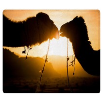 Silhouette Of A Camels Rugs 85687933