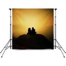 Silhouette Of Couple Backdrops 63848047