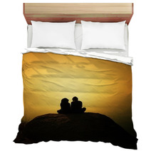 Silhouette Of Couple Bedding 63848047