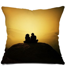 Silhouette Of Couple Pillows 63848047