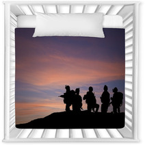 Silhouette Of Modern Troops In Middle East Silhouette Nursery Decor 34163693
