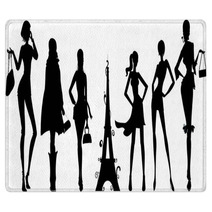 Silhouettes De Femmes Parisiennes Rugs 35657451