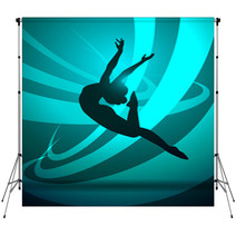 Silhouettes Gymnastics Backdrops 40350278