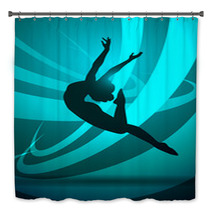 Silhouettes Gymnastics Bath Decor 40350278