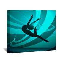 Silhouettes Gymnastics Wall Art 40350278